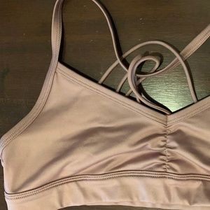 Alo Yoga Sunny Strappy Bra Rosewater Glossy Size S